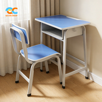 Ensemble bureau et chaise scolaire ergonomique, moderne, robuste et peu encombrant pour une production à haut volume, livraison rapide pour salle de classe, stock disponible