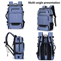 Sacs pour ordinateur portable de voyage en tissu Oxford léger et imperméable à la mode pour hommes sacs à dos avec zone de chaussures indépendante pour l'extérieur