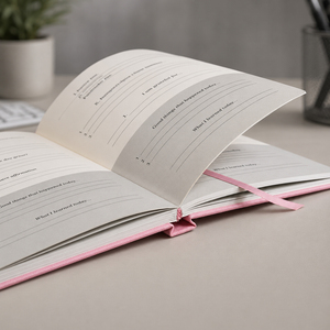 Journal <span class=keywords><strong>de</strong></span> luxe en lin, couverture en tissu rose, carnet à couverture rigide, doré à l'or fin, format A5, journal <span class=keywords><strong>de</strong></span> gratitude pour femmes, filles, cadeau pour meilleure amie - Product Image 3