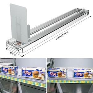 Eco-Friendly Supermarket Adjustable Can Bottle Display <b>Plastic</b> <b>Shelf</b> Pusher Tray - Product Image 2