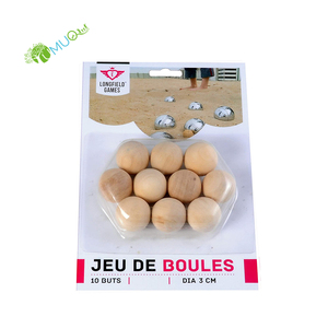 YumuQ 3 cm Accessoires <span class=keywords><strong>de</strong></span> Pétanque en Bois Naturel, Jeux <span class=keywords><strong>de</strong></span> Pétanque, Cochonnets Buteurs - Product Image 2
