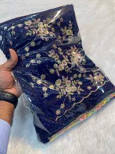 ผ้าส่าหรีผ้าไหมแฟนซีผ้าส่าหรีสำหรับโอกาสพิเศษส่าหรีงานแต่งงานดีไซน์ใหม่ล่าสุด - Product Image 5