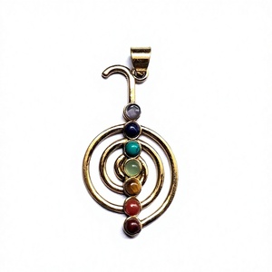Seven Chakra Gemstone Multi Gemstone Colgante Collar - Product Image 1