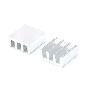 100 Stuks Aluminium Koellichaam, Witte Koelvin, Aluminium Koellichaam Radiator Met Lijm Voor Versterkerprint PCB IC 9x4x9mm