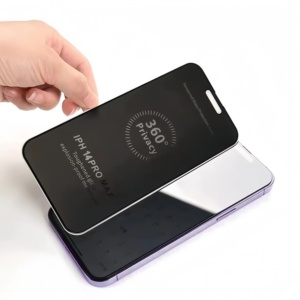 Protecteur d'écran <span class=keywords><strong>anti</strong></span>-espion pour iPhone 17 16-Couverture complète à 360 degrés avec verre trempé à haute confidentialité en aluminium - Product Image 3