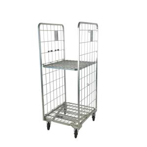 Conteneur de rouleau d'entrepôt de supermarché de cage de roulement de grillage à quatre faces de haute qualité pour le lait de livraison - Product Image 2