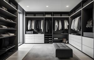 <span class=keywords><strong>Dressing</strong></span> de luxe pour hommes Armoire de plain-pied armoire solide en chêne blanc massif - Product Image 2