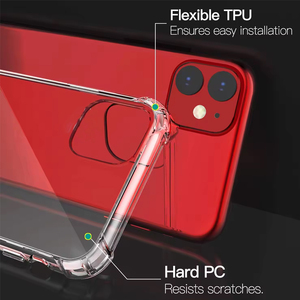 Protector transparente para IPhone 14 15 Case 12 Pro CaseDrop Protection Cubierta a prueba de golpes con parachoques de TPU suave trasero duro - Product Image 3