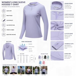 Sommer lässig Langarm T-Shirt für Damen Outdoor Fitness Training Schnellt rocknende benutzer definierte Spring Running Hood gedruckt - Product Image 4