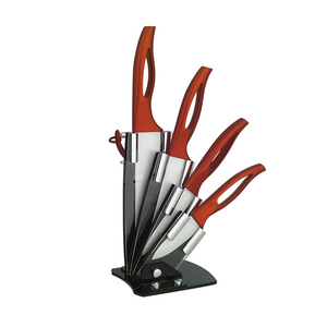 3 inch paring knife Plastic handle ceramic kitchen knife set with acrylic holder