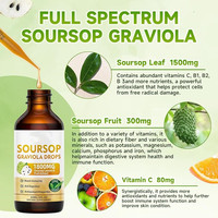 Complément alimentaire à base d'extrait de feuille de corossol (graviola) Vitahealthy, marque privée, huile de corossol, gouttes liquides de corossol