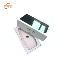 Boîte en carton recyclé pliable avec fenêtre transparente, impression UV, emballage pour étui de téléphone, protection d'écran, accessoires numériques