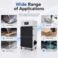 Extracteurs de fumée industriels portables, filtre de purification d'air efficace pour la soudure, la gravure au laser
