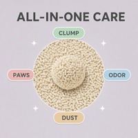 Litière pour chat en manioc sans résidus chimiques, biodégradable, jetable aux toilettes, forte absorption, faible poussière, hygiène pour animaux de compagnie