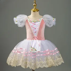 Robe de tutu de <span class=keywords><strong>ballet</strong></span> rose Gisele pour hommes professionnels, sans manches, en élasthanne, pour adultes, compétition de ballerine - Product Image 2