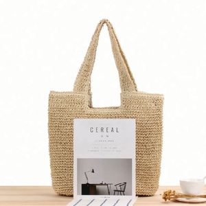 Wholesale Seaside Vacation Single Shoulder Paper Woven Bag Handmade Woven Bag Casual Large Capacity Beach Bag - Product Image 3