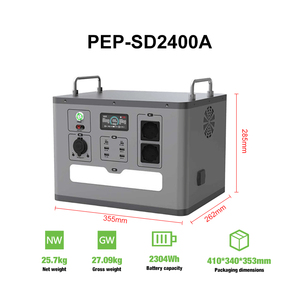 สถานีพลังงานแสงอาทิตย์แบบพกพา 2304Wh LiFePO4 ลิเธียมไอออน พร้อมระบบ Pure Sine Wave MPPT PD 100W 2400W ขายดีสำหรับใช้งานกลางแจ้ง - Product Image 2