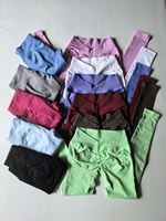 Leggings de yoga para mujer con efecto fruncido en V en los glúteos, hasta el tobillo, transpirables, elásticos en cuatro direcciones, control de abdomen, pantalones de fitness para gimnasio OEM ODM
