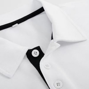 Mezza manica Casual da <span class=keywords><strong>uomo</strong></span> per POLO in <span class=keywords><strong>cotone</strong></span> 100% con colori a contrasto Logo ricamato semplice Design Top - Product Image 2