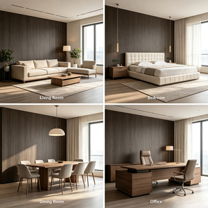 Adesivo Murale di Lusso Effetto <span class=keywords><strong>Legno</strong></span> Marrone, Pannello in Schiuma IXPE EPE Autoadesivo, Impermeabile, Decorativo per Interni - Product Image 4