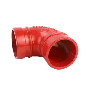 WFHSH 유연한 금속 2 "파이프 피팅 팔꿈치 90 도 홈 팔꿈치 UL FM 파이프 소방 시스템 용 팔꿈치 - Product Image 1