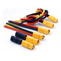 Connecteurs d'alimentation Amass mâle/femelle 3,5 mm à 3 pôles, type balle, MT60-f/m, MT60-f, MT60-m, MT60, pour batterie RC, moteur, en cuivre doré