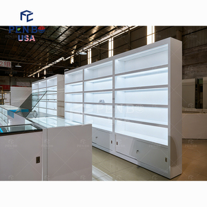 Toàn bộ cửa hàng tùy biến hiện đại va PE khói thuốc lá cửa hàng hiển thị trường hợp khói sản phẩm hiển thị truy cập kệ kính và tủ - Product Image 1