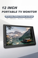 Téléviseur LED LCD portable Android 12 pouces Mini Smart TV 1280x800 16:9 300cd/m² 165 °   Voir la liste des téléviseurs ISDB-T pour une utilisation en extérieur en cas de panne de courant à domicile