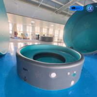 Piscine gonflable ronde haut de gamme avec sièges intégrés pour adultes, bar gonflable pour fêtes aquatiques en plein air, idéale pour l'été