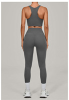 Ensemble de yoga effet seconde peau, taille haute, effet push-up, vêtements de yoga pour femmes, séchage rapide, course à pied, sports de plein air, tenue de fitness, ensemble deux pièces