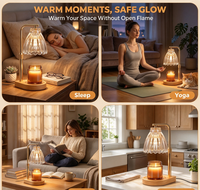 Cadeaux pour femmes, lampe chauffe-bougie avec hauteur réglable, minuterie et variateur d'intensité, cadeaux d'anniversaire pour femmes