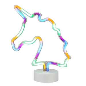 Lampe Led fluo en forme de licorne, luminaire décoratif d'intérieur, idéal pour un bureau, une Table, une décoration, vente en gros, collection - Product Image 1