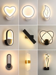 โคมไฟติดผนัง LED หรูหราทันสมัยสำหรับตกแต่งบ้านทางเดินที่สร้างสรรค์ห้องนอนไฟข้างเตียงรีโมทคอนโทรลปิดภาคเรียน - Product Image 5