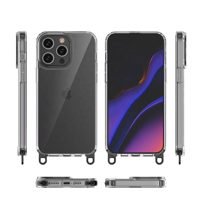 Weview Latest New Crossbody Mobile Phone Case for iPhone 14 15 17 Pro Max Includes Screen Protector and Necklace Accessory