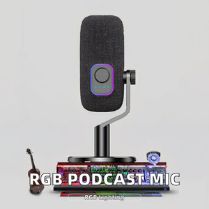 Microphone à condensateur à lumière RVB pour l'enregistrement en <span class=keywords><strong>studio</strong></span>, le streaming en direct, omnidirectionnel, filaire, cardioïde, C, microphone de podcast à bas prix - Product Image 2