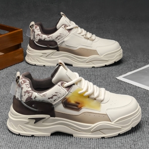 Baskets Homme 2026 Respirantes Style Britannique Tendance Polyvalentes à Semelle Épaisse Chaussures de Sport Décontractées pour la Marche - Product Image 3