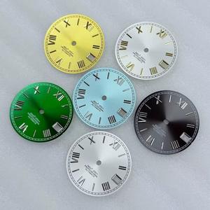 Seik-o Nh35 hareketi <span class=keywords><strong>Sunburst</strong></span> için hiçbir Logo 28.5mm izle arama tek çift tırnak yeşil aydınlık kadranlı saat aksesuarları - Product Image 2