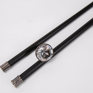 Canne en métal doré et argenté Crystal Diamond 91 cm pour personnes âgées - Product Image 3