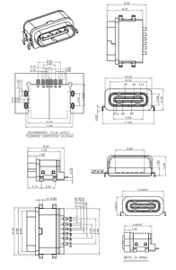 Đầu Nối Cái <span class=keywords><strong>Molex</strong></span> 2171770001Analog IP67 Chống Nước <span class=keywords><strong>USB</strong></span> Type C 6P - Product Image 3