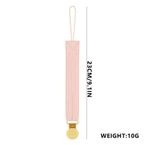 Cadena de Chupete de Tela de Pana de Algodón, Correa para Chupete, Soporte para Chupete, Libre de BPA, Mordedor para Bebé, Anti-Caída, Clip para Chupete, Productos para Bebés - Product Image 6