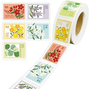 Autocollant adhésif en papier découpé en forme de timbre vintage, idéal pour la décoration d'enveloppes et la fermeture de cadeaux d'anniversaire – Vente chaude - Product Image 1