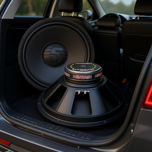 Subwoofer de voiture 5 cœurs 15 pouces 500W RMS 4 ohms, haut-parleur audio à cône poly pour système audio de véhicule, basses profondes - Product Image 2