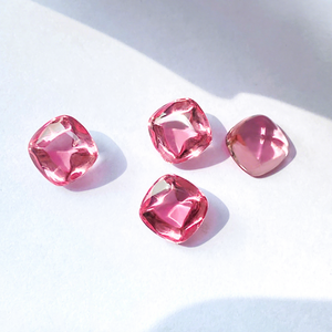 Nueva llegada: Zafiro rosa grande cultivado en laboratorio, gema suelta con corte cuadrado tipo pan de azúcar, gema sintética de color con juego de colores. - Product Image 1