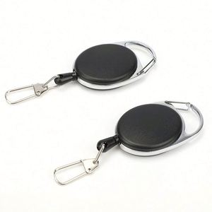 Fancy Carabiner Retractable Badge Reel Clip Oval Medical Funny Heavy Duty Character Badge Keychain Holder with <b>Snap</b> <b>Hook</b> - Product Image 6