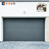 Porte de garage à double paroi en acier avec barrière thermique, type pliable électrique silencieux pour villa de luxe