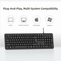 Clavier et souris filaires Thinkplus RGB rétroéclairés KM120pro, combo 104 touches USB, étanche pour ordinateurs de bureau et portables