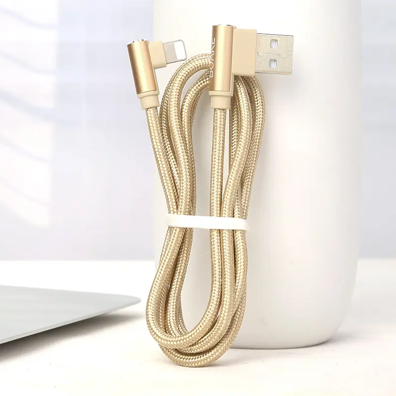 high quality usb type-c cable 90 degree Curved micro usb cable Data line type c cables fast charging