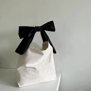 Bolso de Mano con Lazo Dulce y Sencillo para Niña, Bolso de Hombro de Lona con Gran Capacidad - Product Image 2