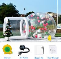 Tente à bulles transparente, intérieur et extérieur, maison à bulles gonflable, ballons de fête pour enfants