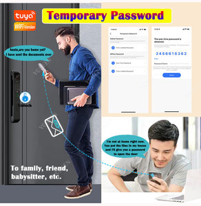 Tuya Wifi Camera Smart Digital Smart Lock Video <strong>Intercom</strong> Face Fingerprint <strong>Code</strong> Electronic Door Lock Card Keyless Mortise Lock - Product Image 3